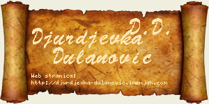 Đurđevka Dulanović vizit kartica